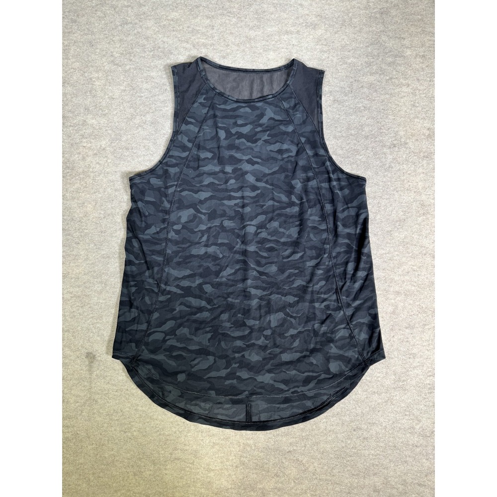 Lululemon Sculpt Tank Top Women Black Gray Sequoia Camo Quick Drying Relaxed Fit